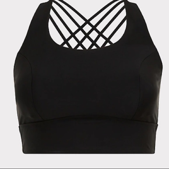Torrid Black Lattice Back Wireless Bikini Top - Picture 4 of 9